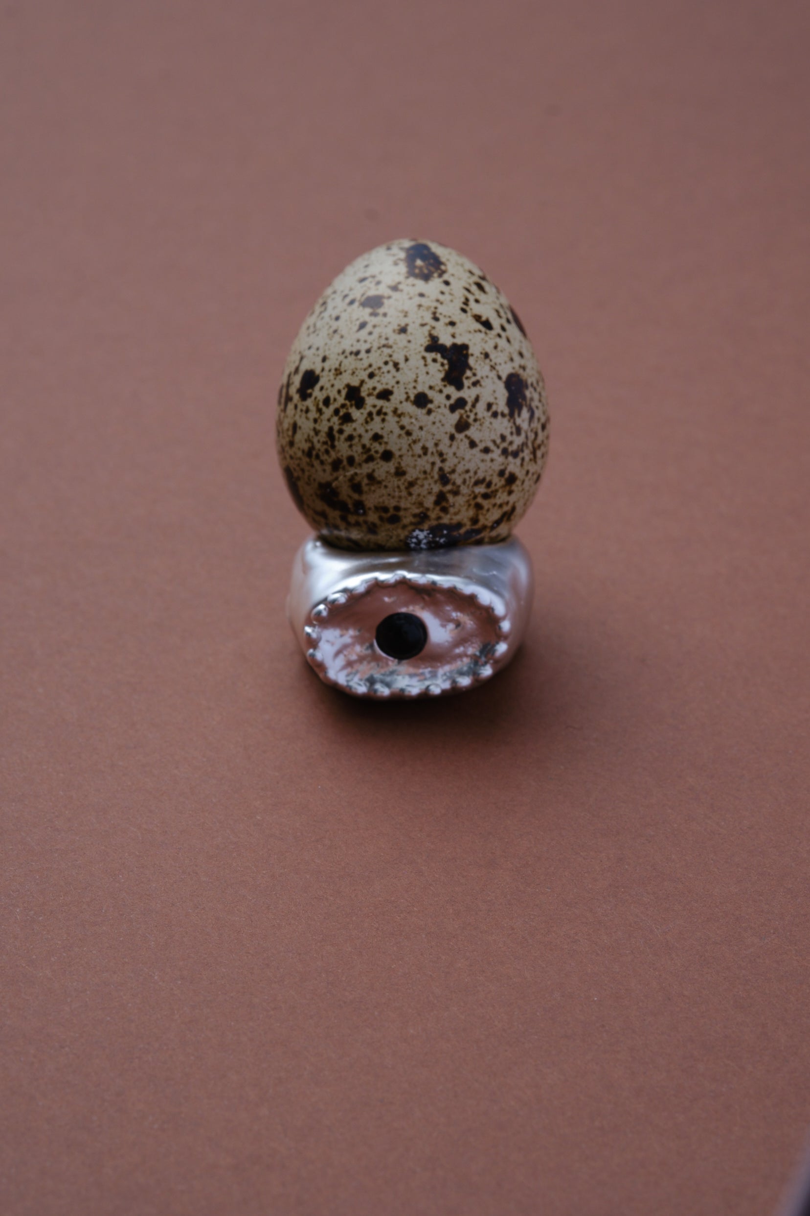 Antique - Anillo negro plateado