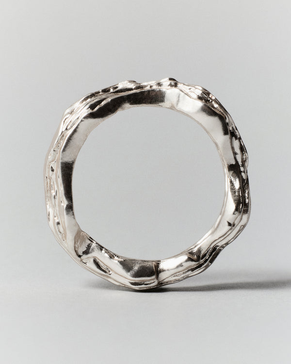 Layered Earth Ring-Silver