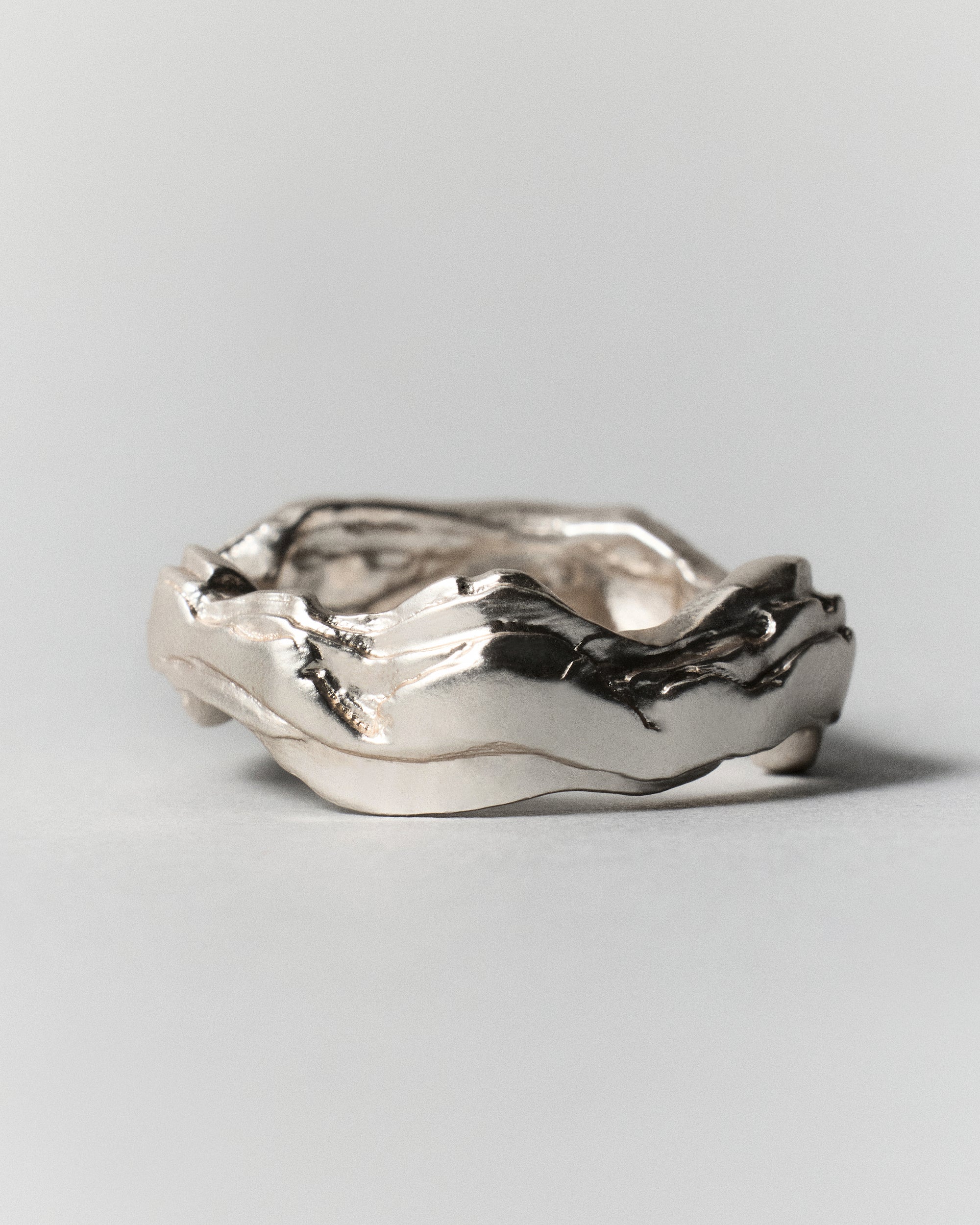 Layered Earth Ring-Silver