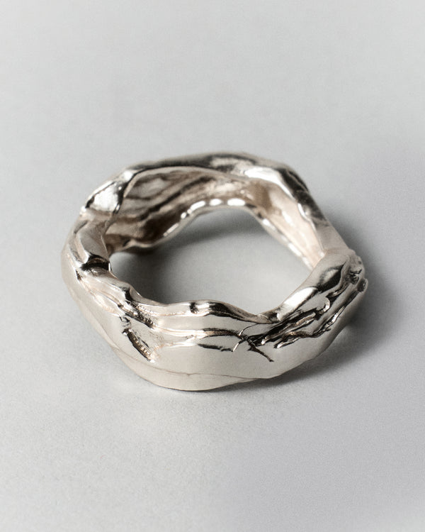 Layered Earth Ring-Silver