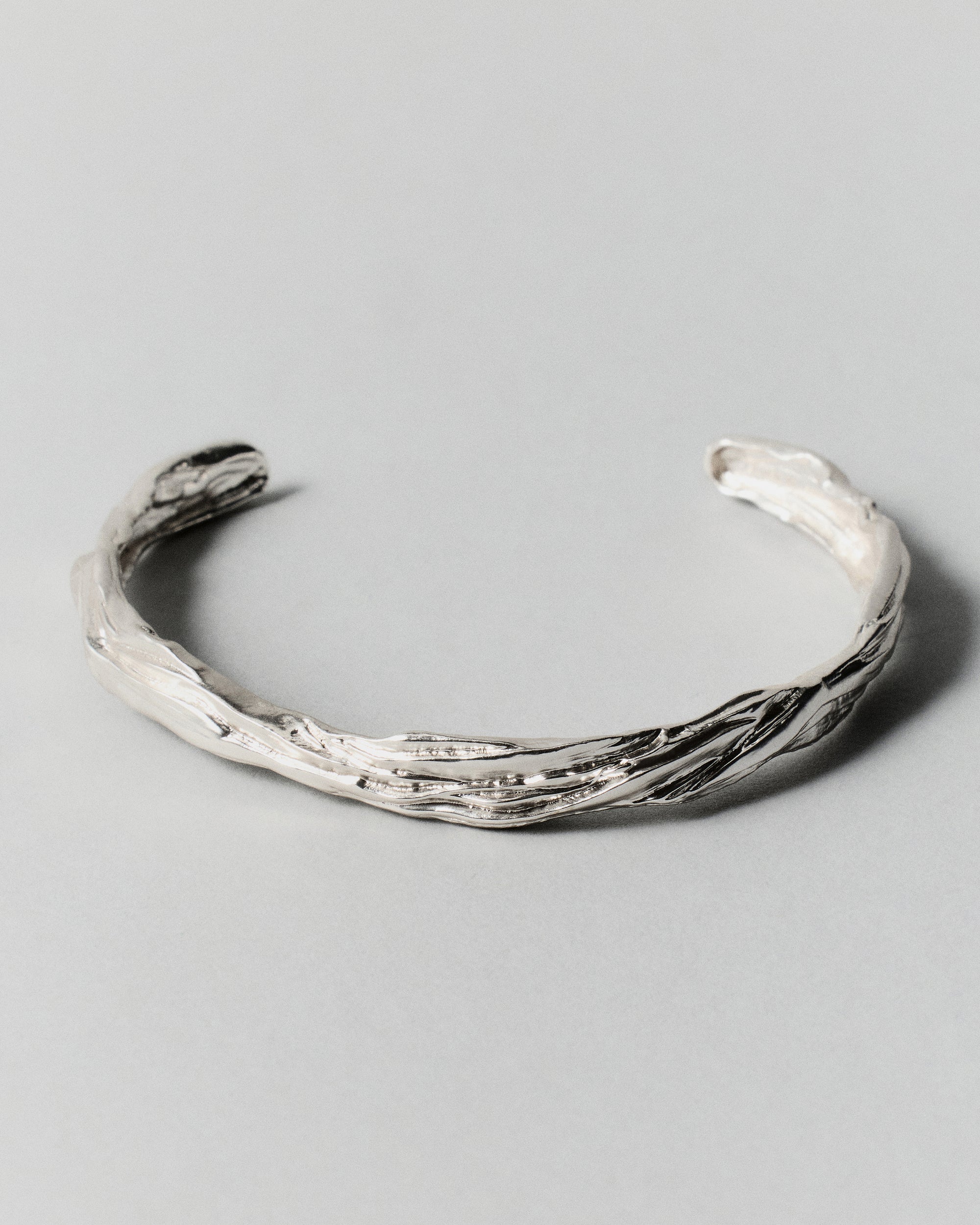 Layered Earth Cuff-Silver