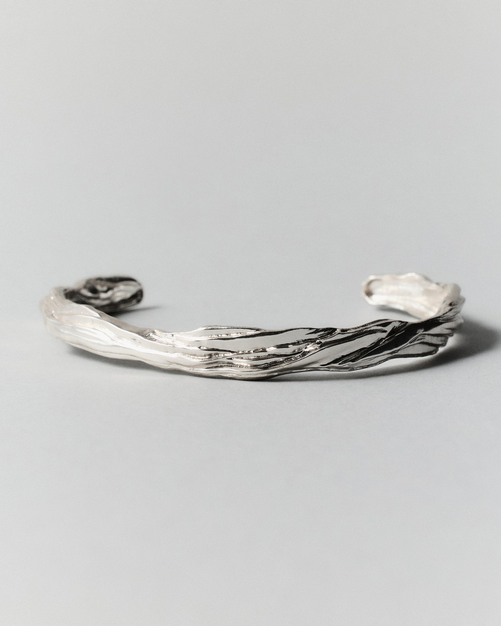 Layered Earth Cuff-Silver