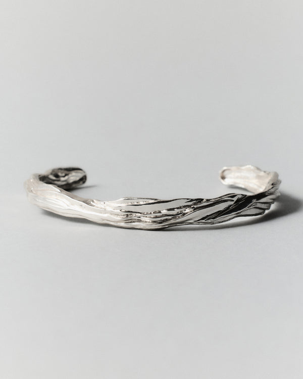 Layered Earth Cuff-Silver