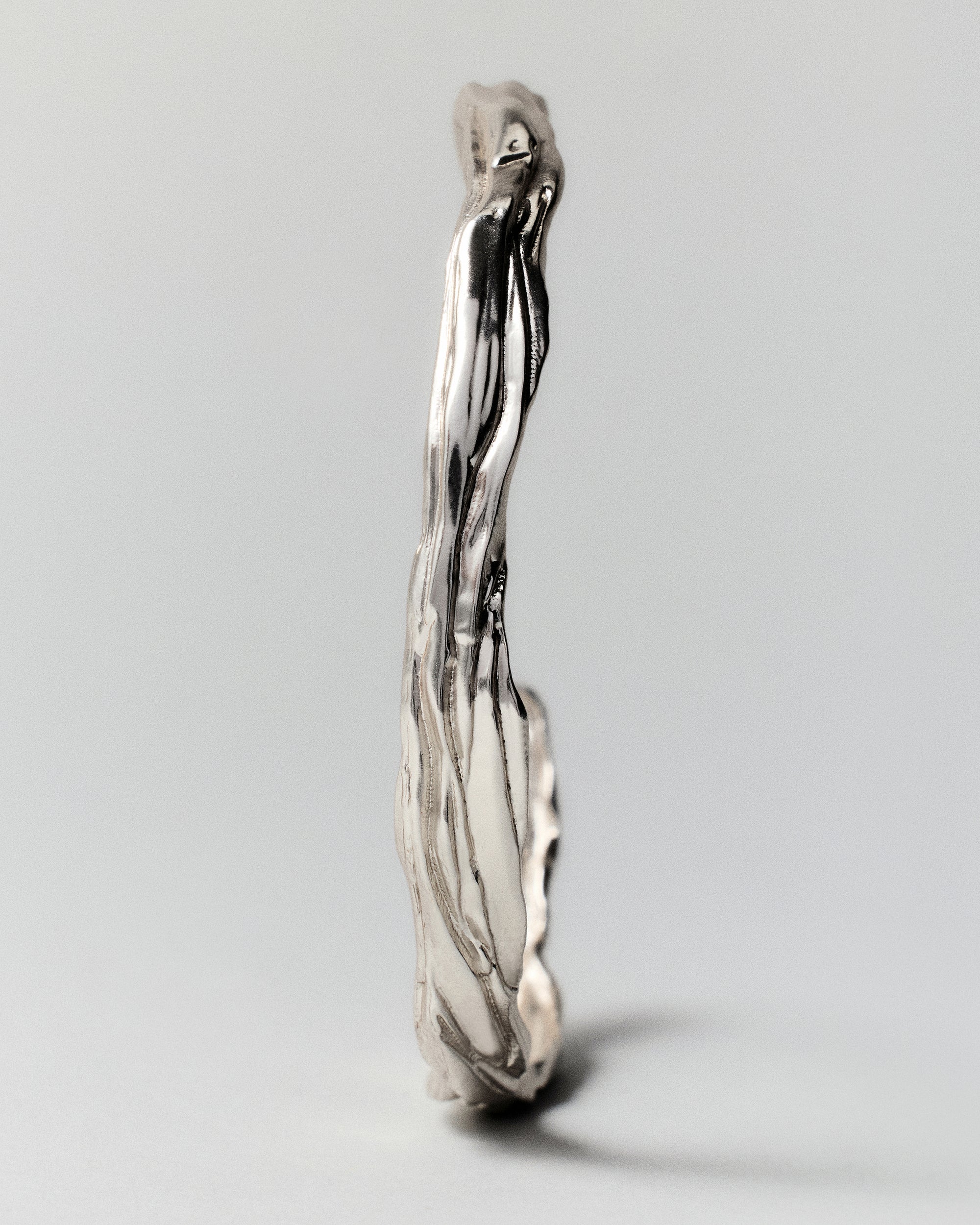 Layered Earth Cuff-Silver