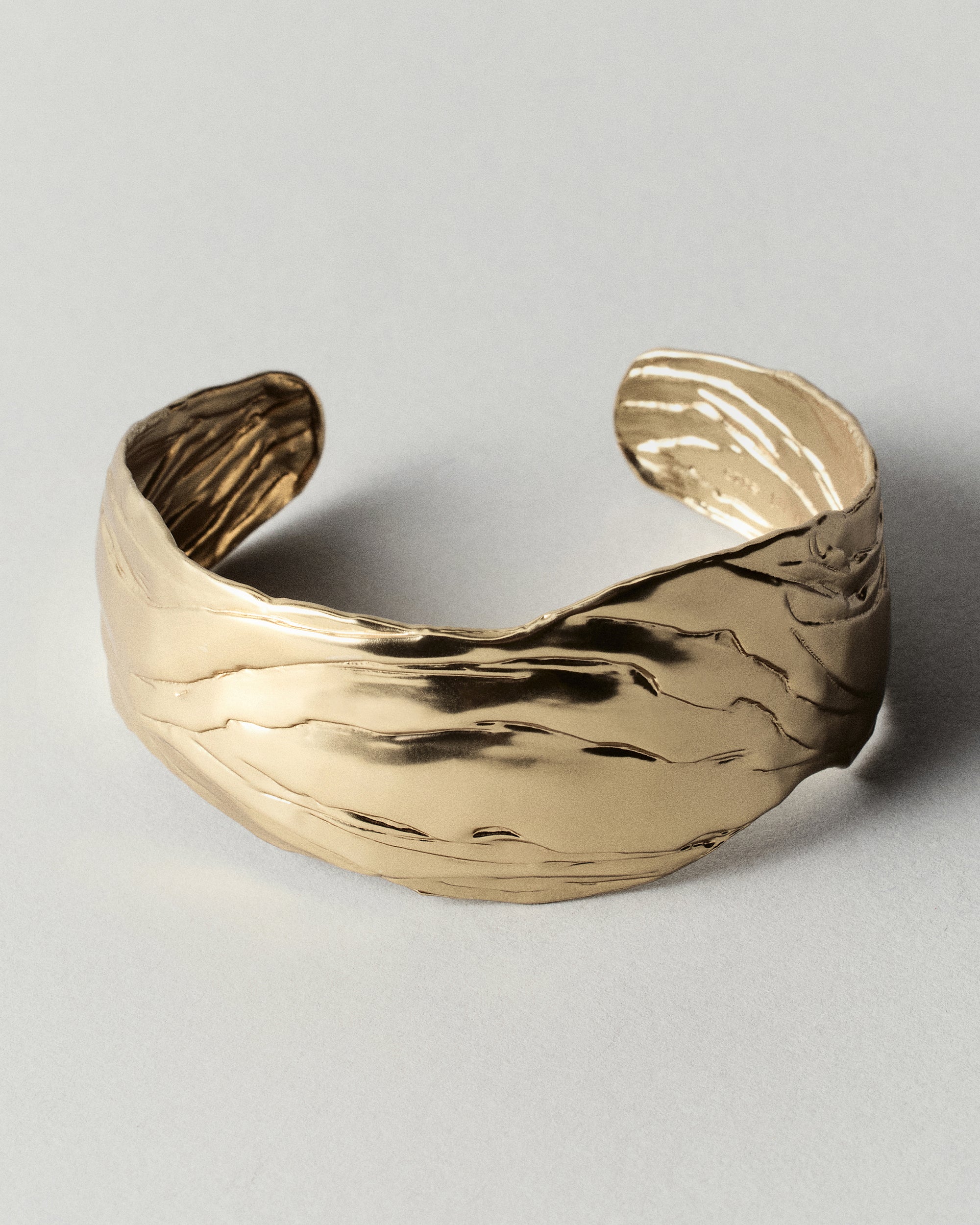 Layered Earth Statement Cuff-Gold