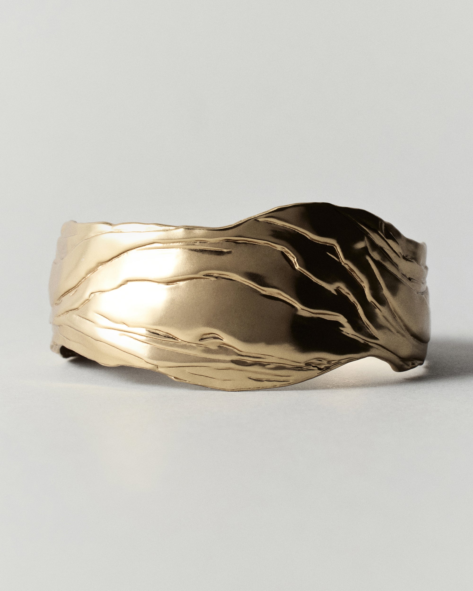Layered Earth Statement Cuff-Gold