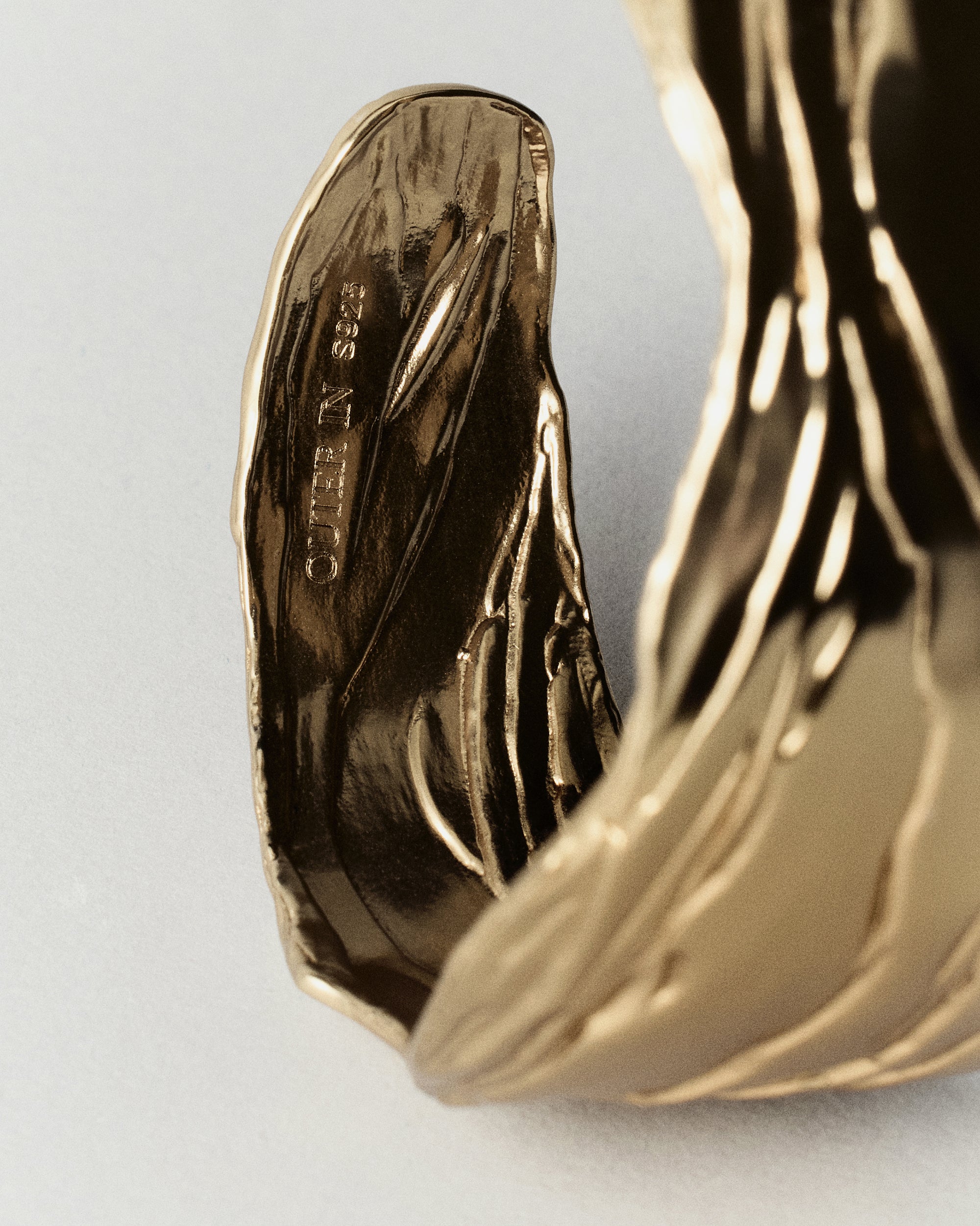 Layered Earth Statement Cuff-Gold
