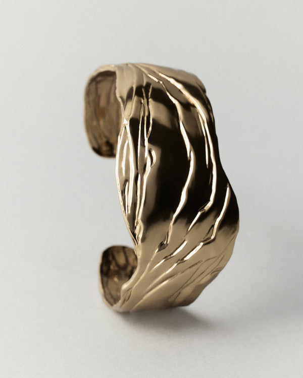 Layered Earth Statement Cuff-Gold