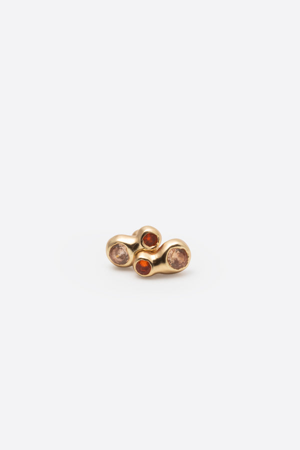 Double Pepita Studs Earrings-Gold