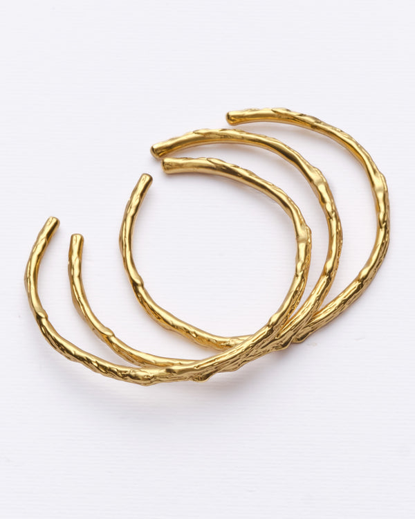 Autumn - Set de 3 brazaletes dorado