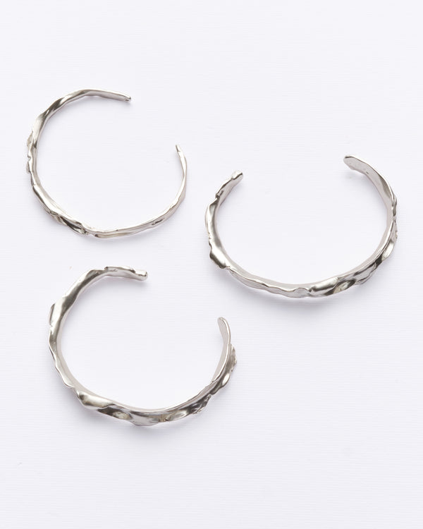 Autumn - Set de 3 brazaletes plateado