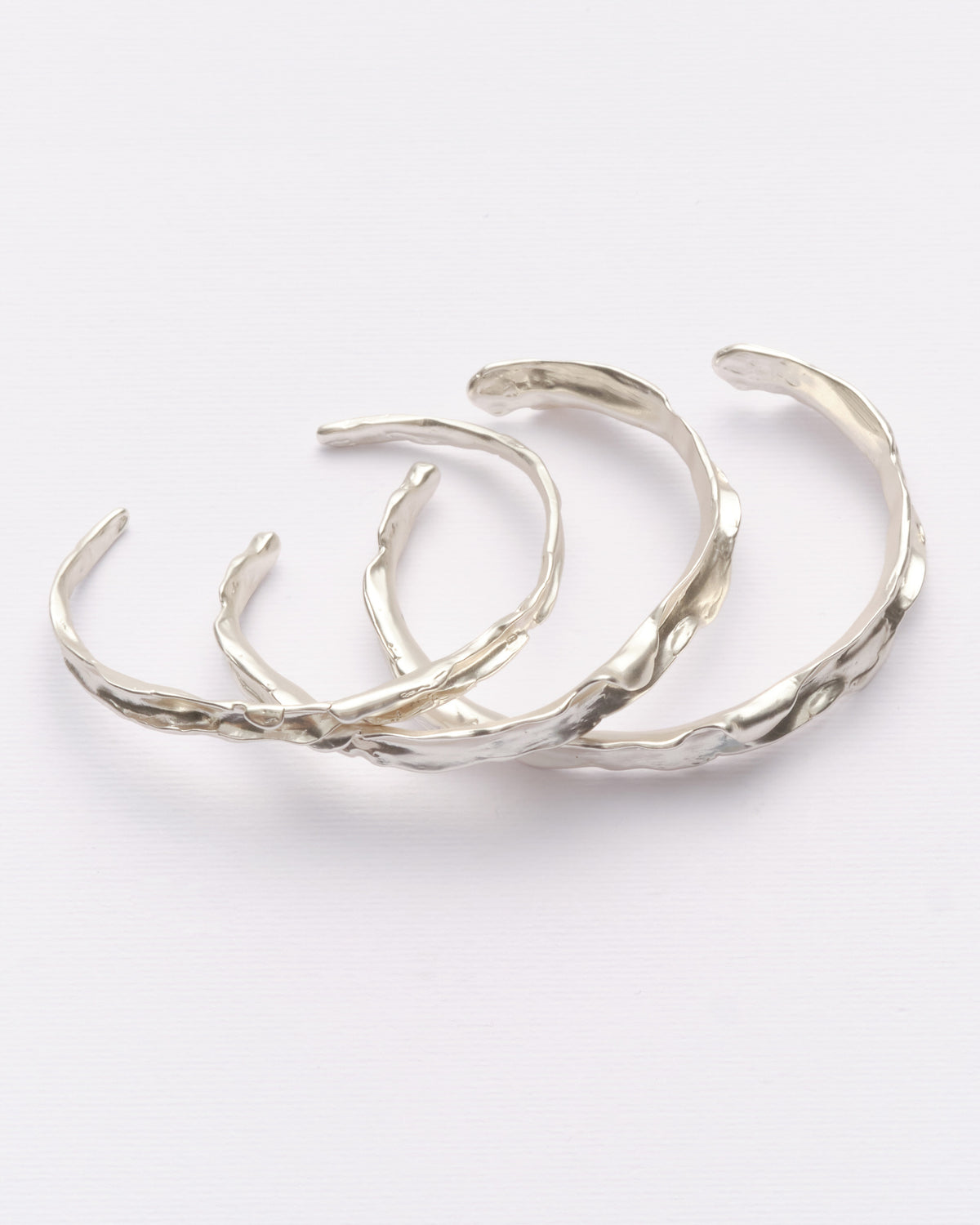 Autumn - Cuff Set of 3 Silver