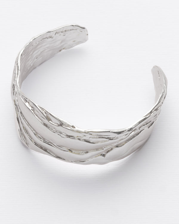 Layered Earth - Statement Cuff Silver