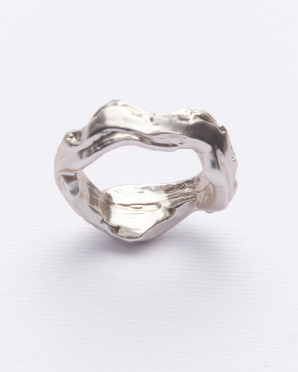 Layered Earth - Anillo plateado