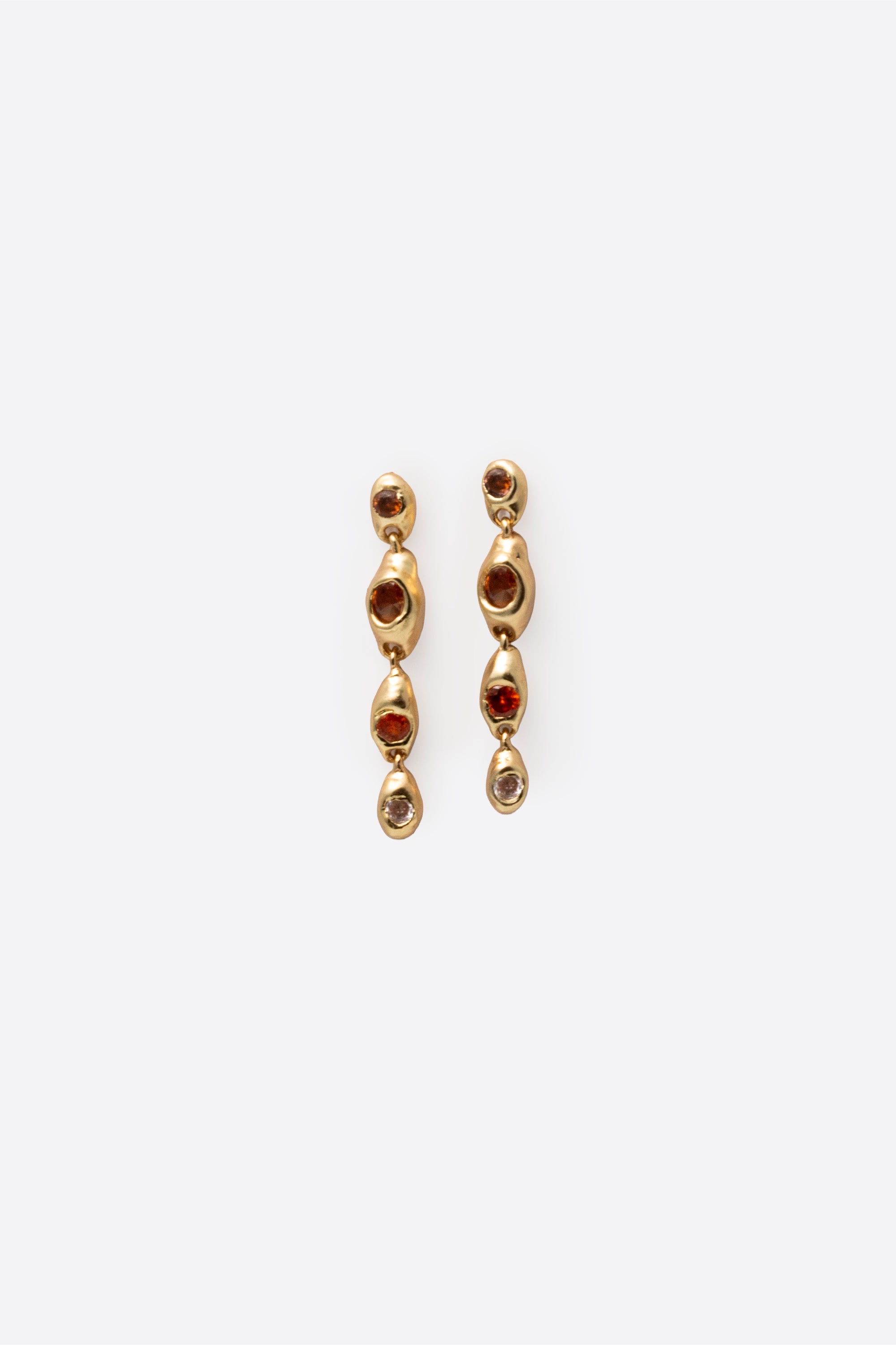 Sunset Pepita Long Earrings-Gold