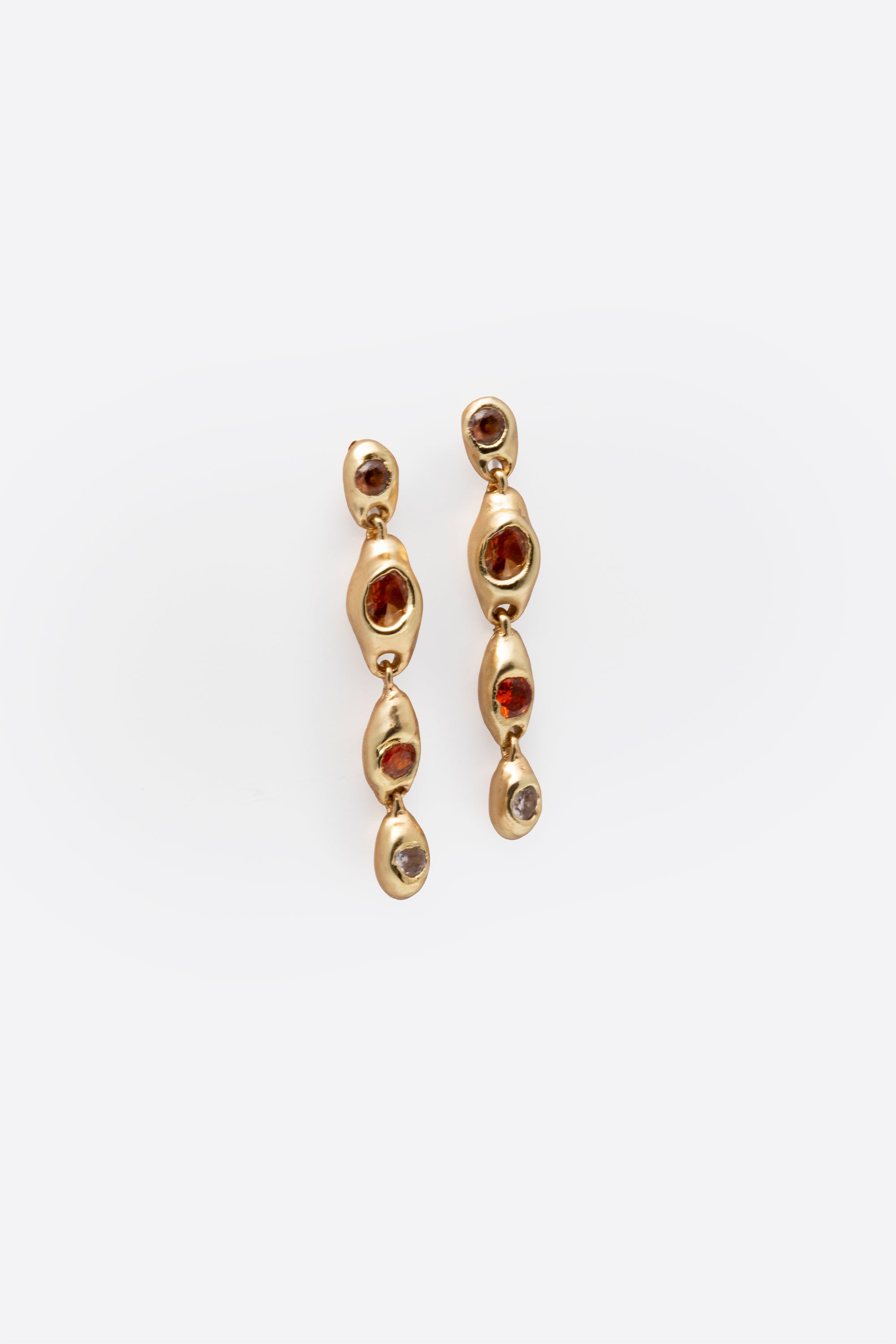 Sunset Pepita Long Earrings-Gold