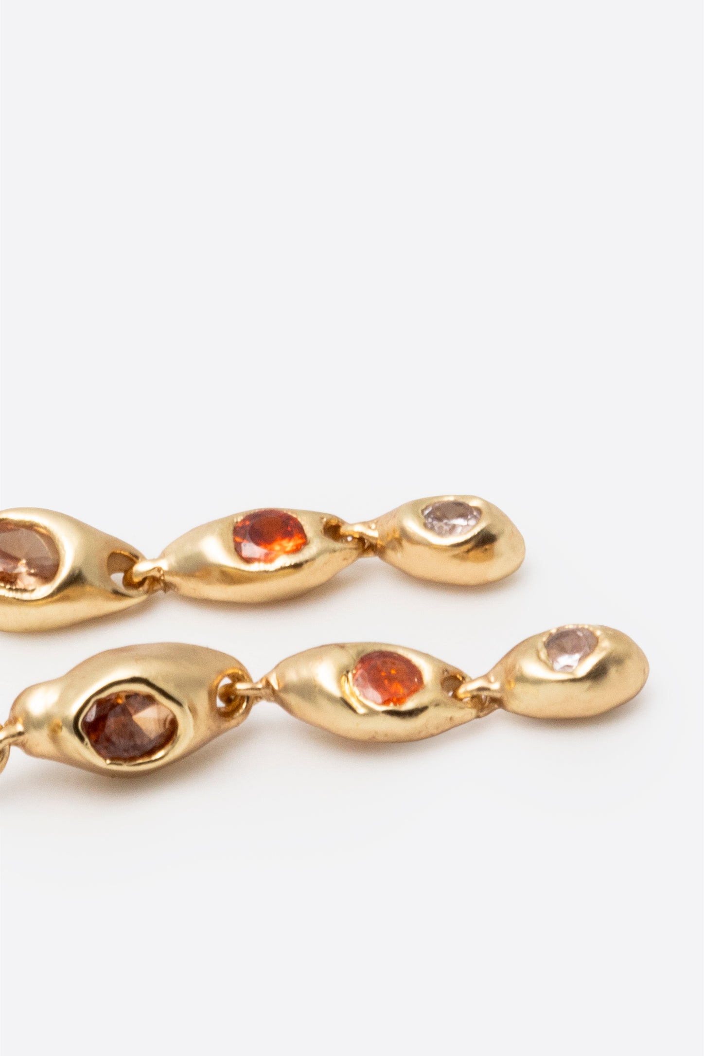 Sunset Pepita Long Earrings-Gold
