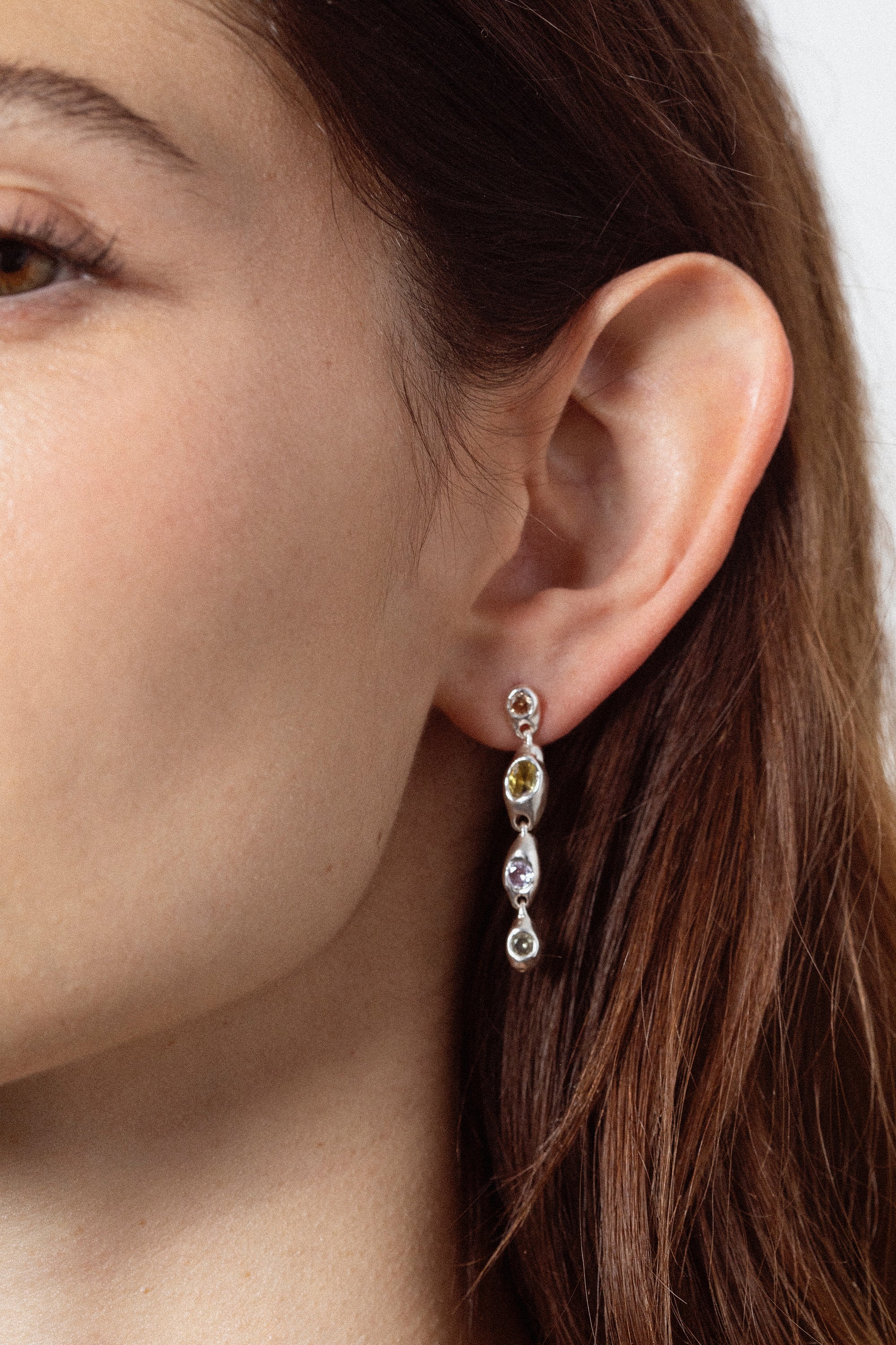 Prado Pepita Long Earrings-Silver
