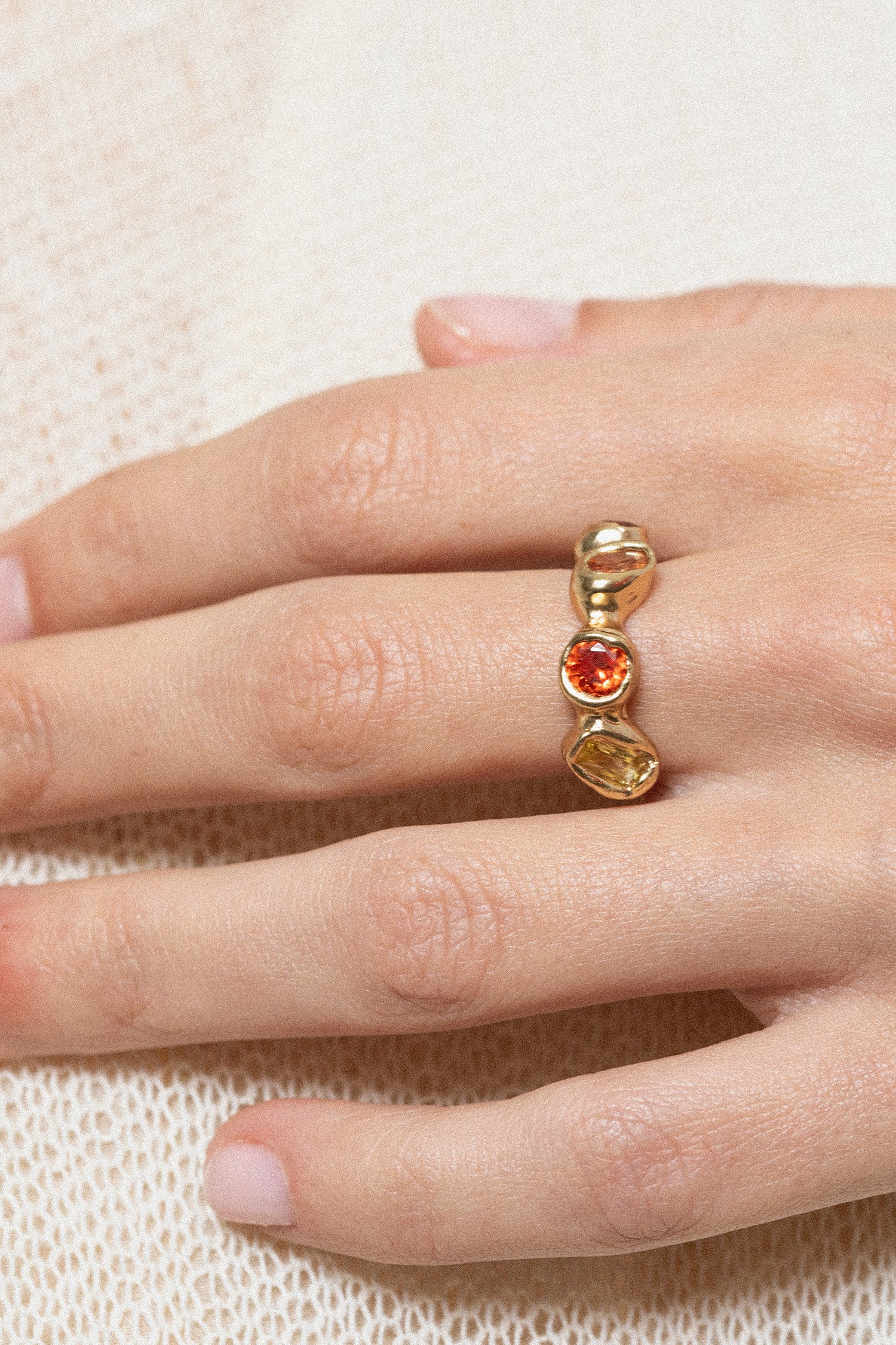 Sunset Pepita Ring-Gold