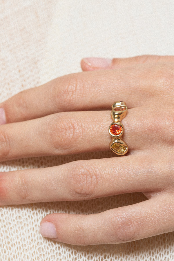 Sunset Pepita Ring-Gold