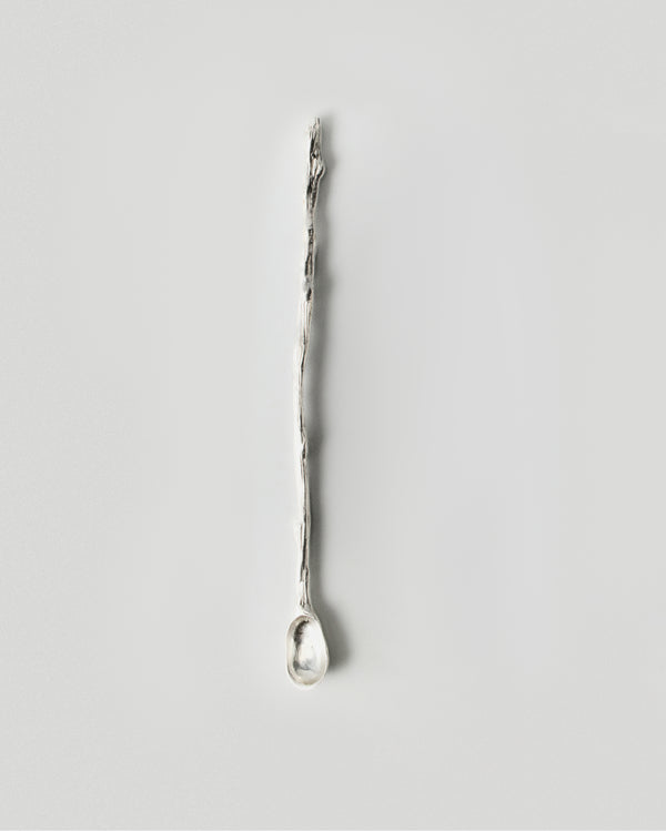 Autumn Stirring Stick Set of 4 in silver: single slender stirring stick with rounded end.