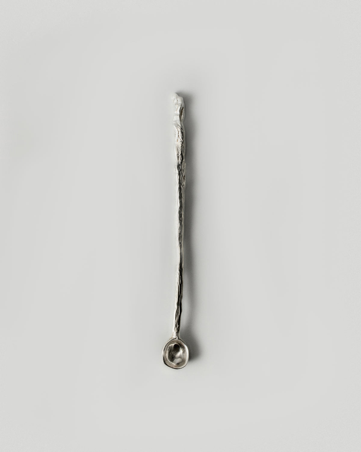 Autumn Stirring Stick Set of 4 in silver: single stirring stick with an open circular end.